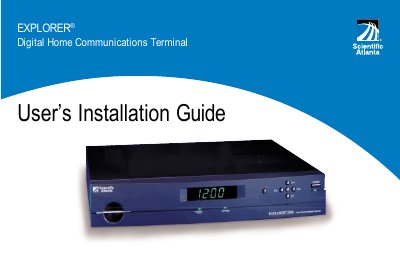Scientific-Atlanta Explorer Digital Home Communications Terminal Installation Guide - cover page