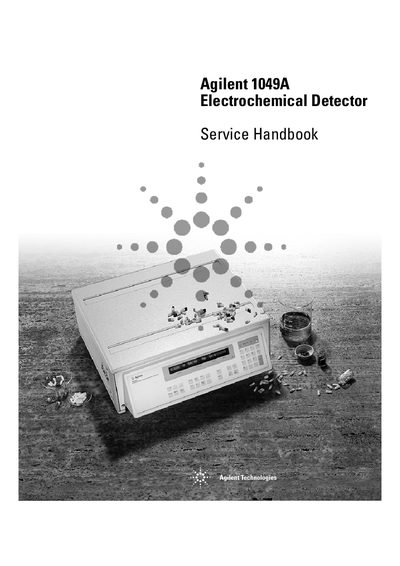 Agilent 1049A Electrochemical Detector Service Handbook - cover page