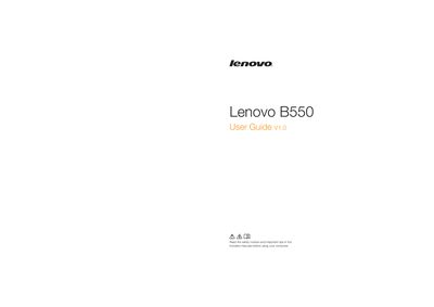 Lenovo B550 User Manual - cover page