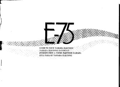 Yamaha E-75 Electone Organ User Manual - cover page