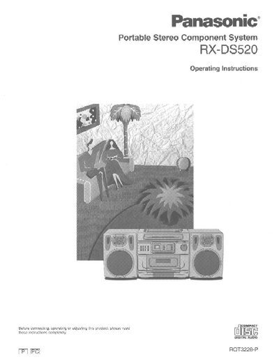 Panasonic RX-DS520 Portable Stereo Component System Operating Instructions