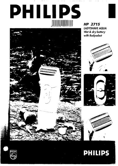 Philips HP 2715 Ladyshave Aqua User Guide - cover page