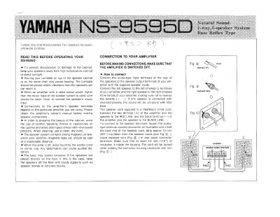 Yamaha NS-9595D Speaker System User Manual - cover page