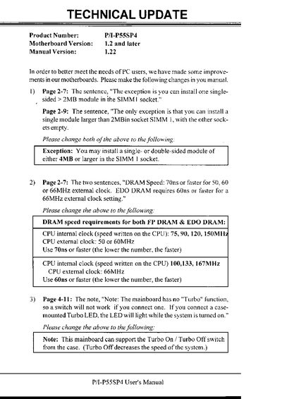 ASUS P/I-P55SP4 Motherboard User Manual - cover page