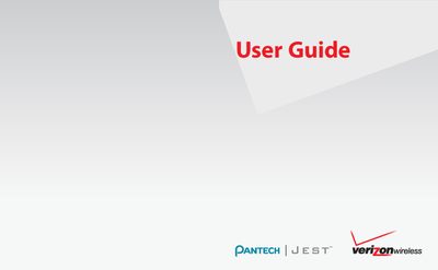 Pantech JEST User Guide - cover page