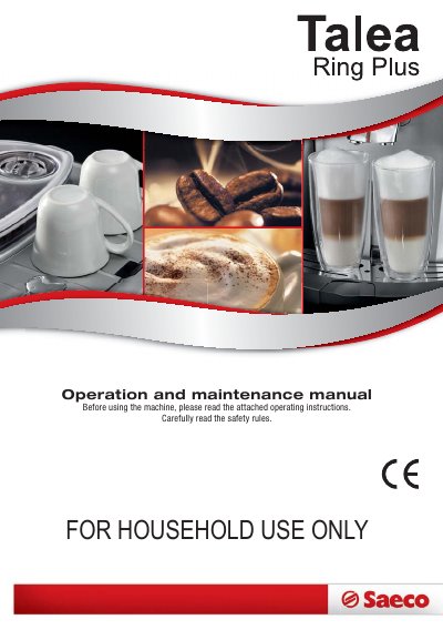 Saeco SUP-032BR Automatic Coffee Maker User Manual - cover page
