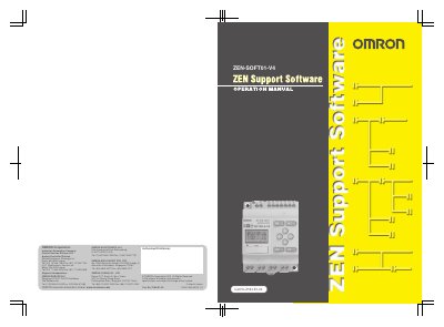 Omron ZEN-SOFT01-V4 Operation Manual - cover page