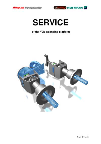 Hofmann Y2K Balancing Platform Service Manual
