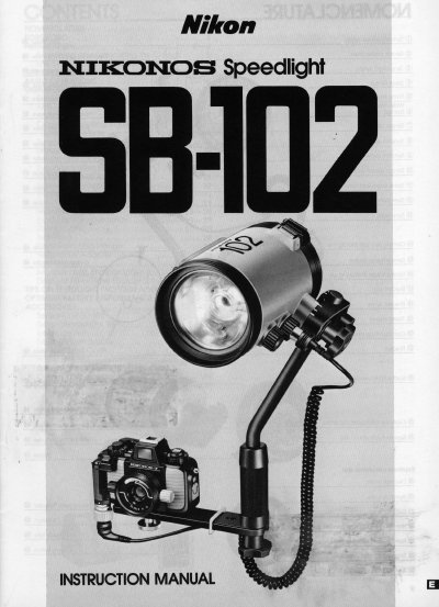Nikon SB-102 Speedlight User Manual - cover page