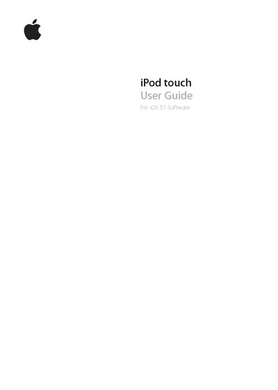 Apple iPod touch User Guide for iOS 5.1 - cover page