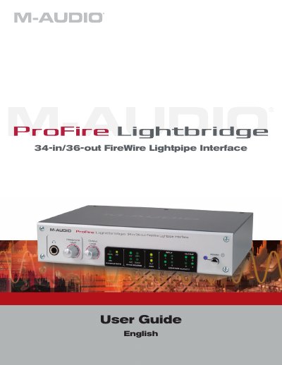 M-Audio ProFire Lightbridge User Guide - cover page