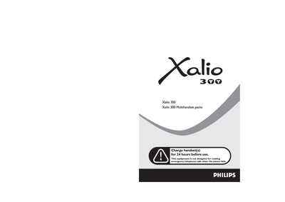 Philips Xalio 300 User Manual - cover page