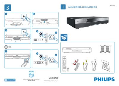 PHILIPS BDP9500 user guide ( English ) - cover page