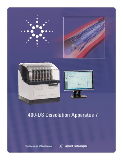 Agilent 400-DS Dissolution Apparatus 7 Product Leaflet - cover page