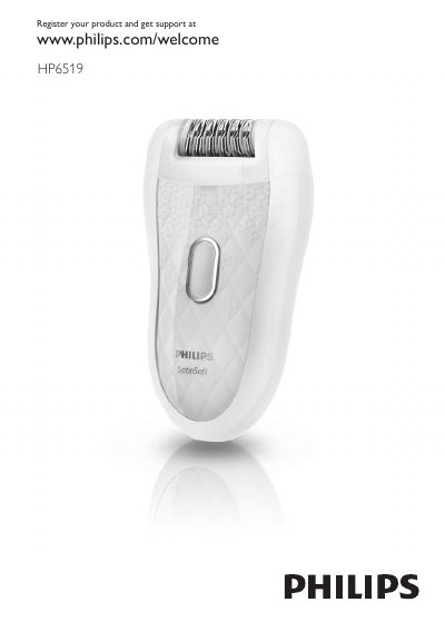 Philips HP6519 Epilator User Manual - cover page