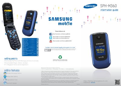 Samsung SPH-M360 User Guide - cover page