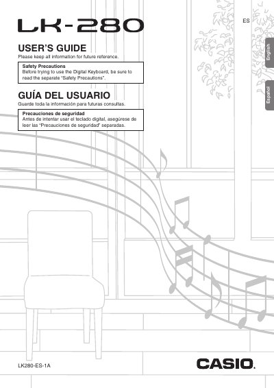 Casio LK-280 Digital Keyboard User's Guide - cover page