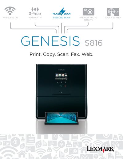 Lexmark S816 All-in-One Printer User Guide - cover page