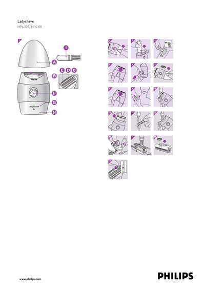 Philips HP6307/HP6301 Ladyshave User Manual - cover page