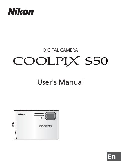 Nikon COOLPIX S50 User Manual