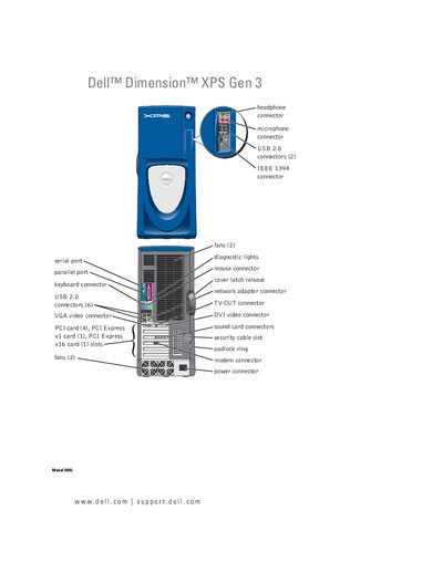 Dell XPS Gen 3 User Manual - cover page