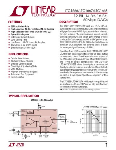 LINEAR LTC1666/LTC1667/LTC1668 Manual - cover page