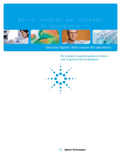 Agilent Laboratory Resource Management Brochure - cover page