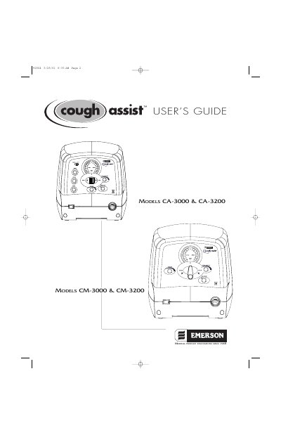 EMERSON CA-3000/CA-3200 user manual - cover page