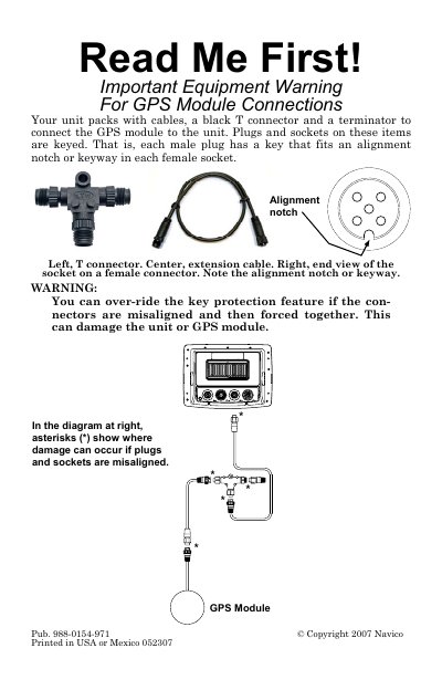 GPS Module Connections Manual for Navico Units - cover page