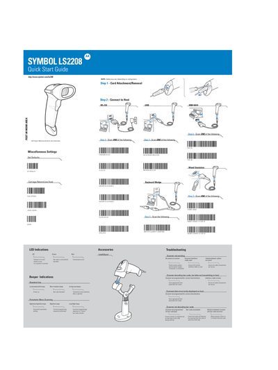 Symbol LS2208 Quick Start Guide - cover page