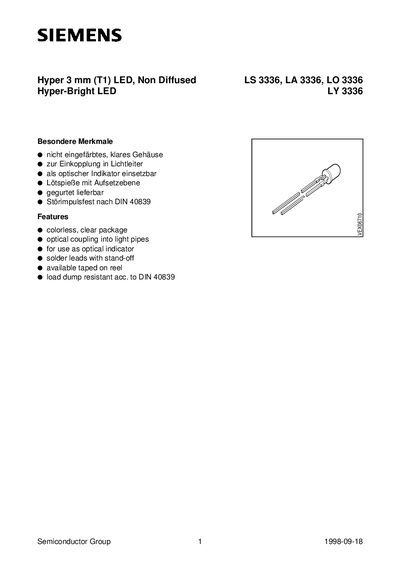 Hyper LS 3336 Series LED Datasheet - cover page
