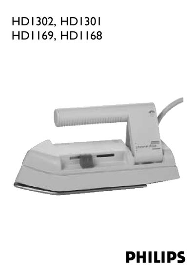 Philips HD1302/HD1301/HD1169/HD1168 Iron User Manual - cover page