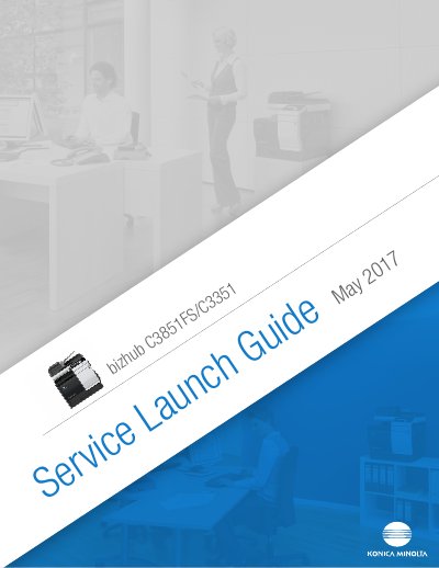 Konica Minolta bizhub C3851FS/C3351 Service Launch Guide - cover page