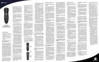 Motorola MXv3 Remote Control User Manual