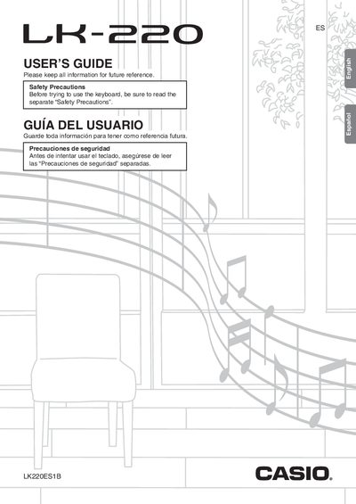 Casio LK-220 Digital Keyboard User's Guide - cover page