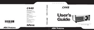 InFocus C445 Projector User's Guide - cover page