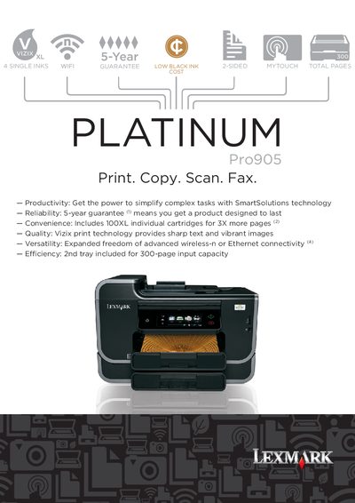 Lexmark Pro905 All-in-One Printer User Manual