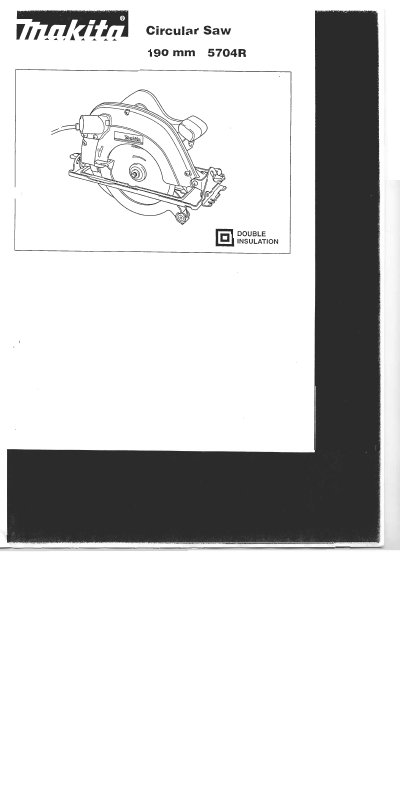 Makita 5704R Circular Saw User Manual - cover page