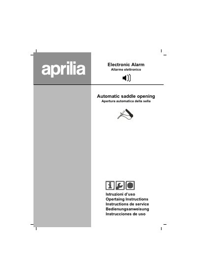 aprilia Scarabeo 400-500 2006_042007 Electronic Alarm Manual - cover page