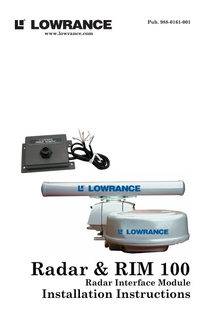 Lowrance RIM 100 Radar Interface Module Installation Instructions - cover page
