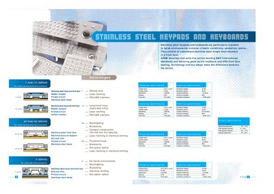 APEM Stainless Steel Keypads and Keyboards Datasheet - cover page