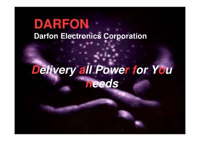 Darfon Power BD Power Board Manual - cover page