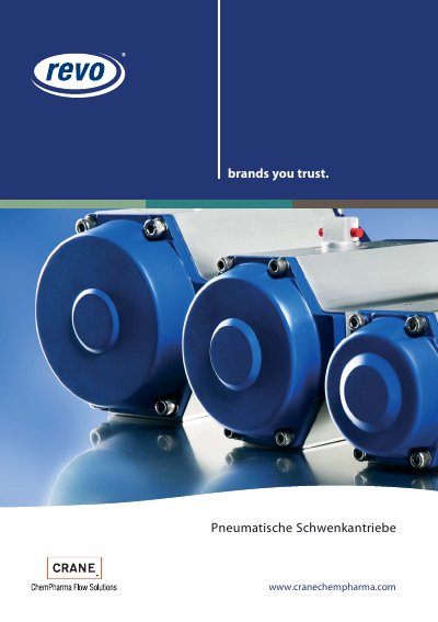 Revo RD 001 RS/A H15 R 960 Pneumatic Rotary Actuators Product Leaflet - cover page