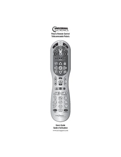 Universal Electronics Polaris Remote Control User Manual - cover page