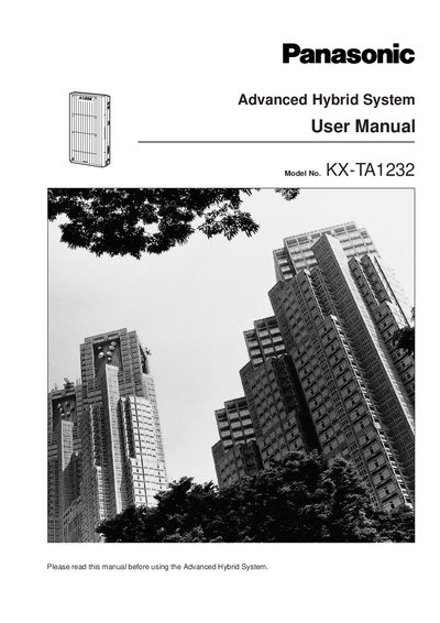 Panasonic KX-TA1232 User Manual