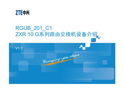 ZTE RGUB_201_C1 ZXR 10 G series Road By switche equipment Manual - cover page