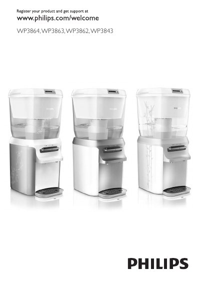Philips WP3864/3863/3862/WP3843 Water Purifier User Manual - cover page