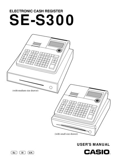 Casio SE-S300E User Manual - cover page