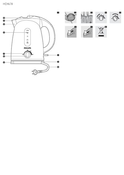 Philips HD4678 Electric Kettle User Manual - cover page