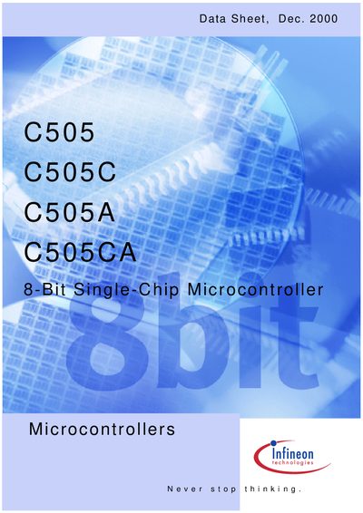 Infineon C505 C505C C505A C505CA Datasheet - cover page